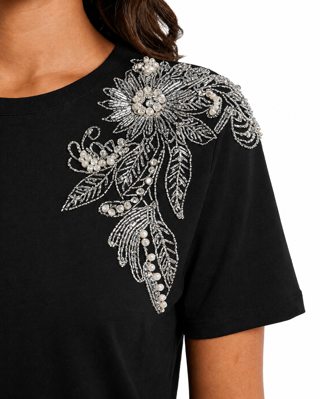 Blusa lumiere bordado duplo