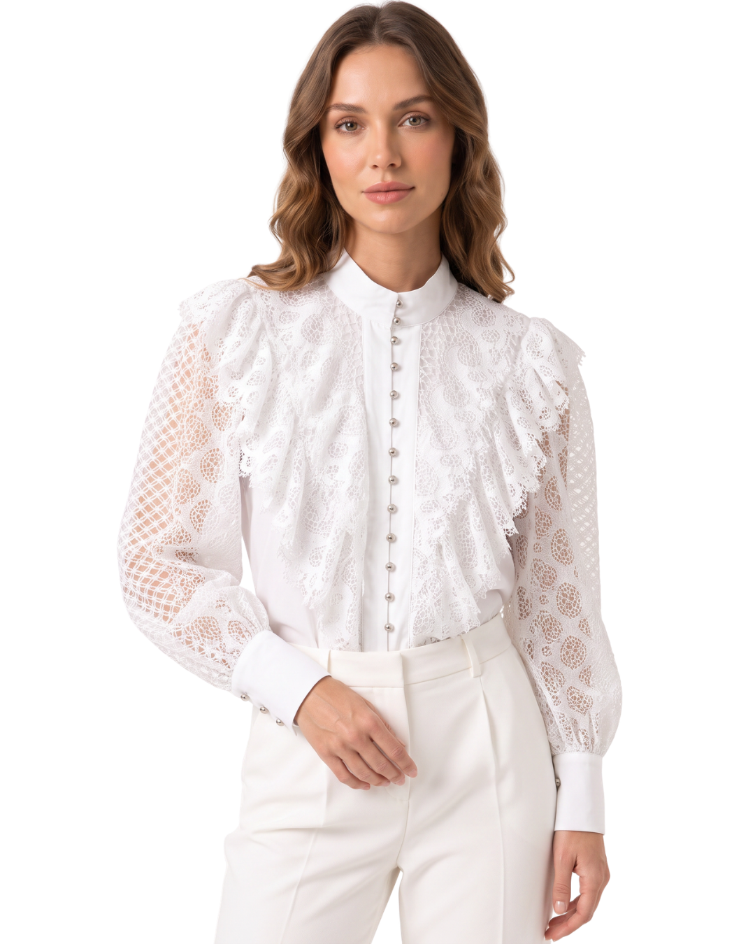 Camisa Renda e Strass