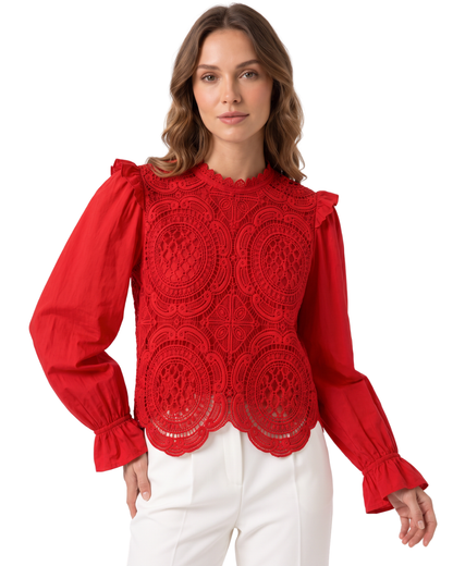 Blusa Medalhao de Renda
