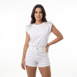 Blusa crystal shoulder