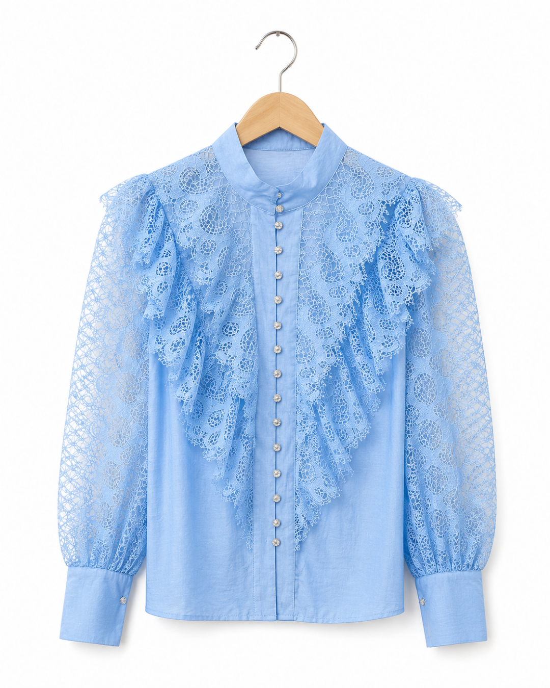 Camisa Renda e Strass