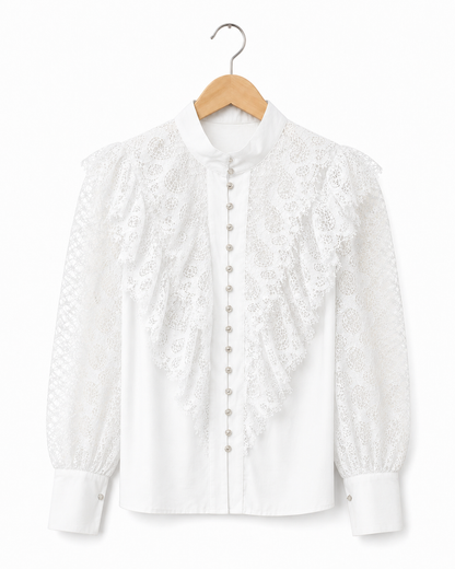 Camisa Renda e Strass