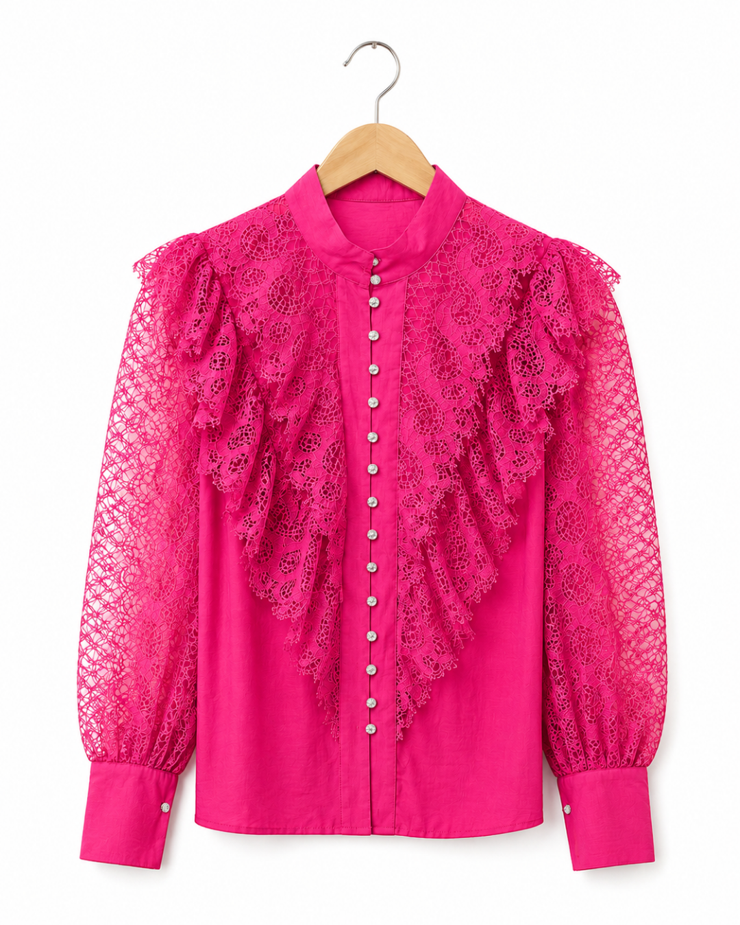 Camisa Renda e Strass