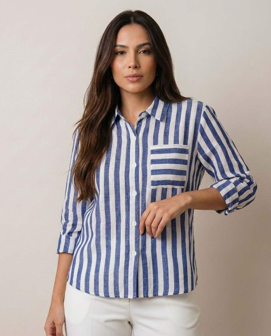 Camisa amalfi listrada - sem laço