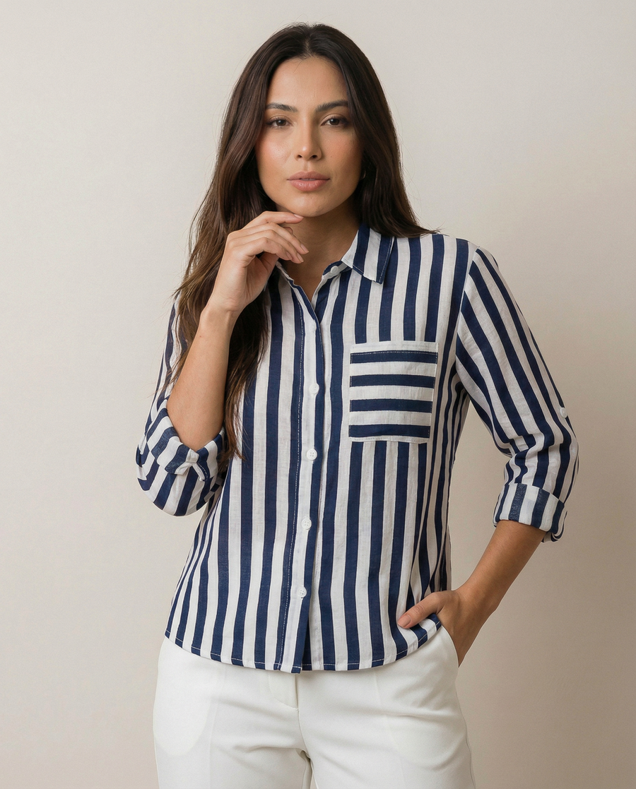 Camisa amalfi listrada - sem laço