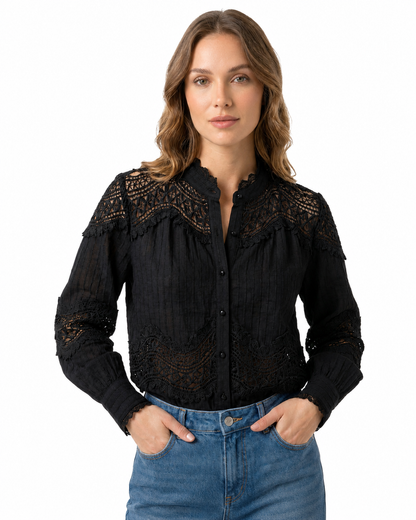 Blusa provence rendada