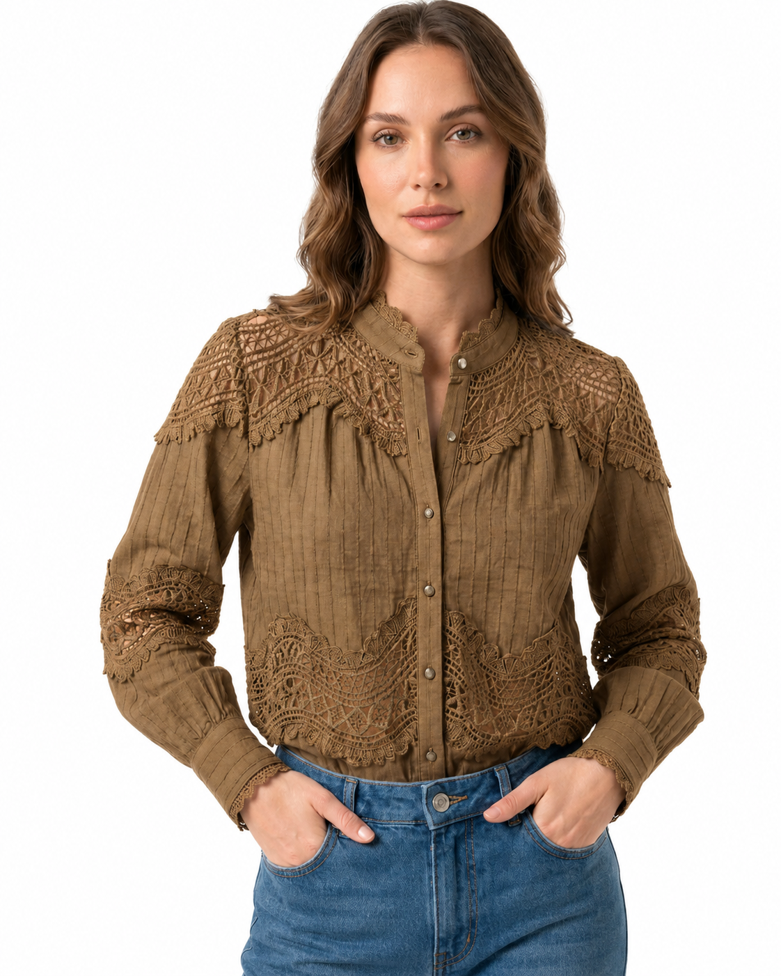 Blusa provence rendada