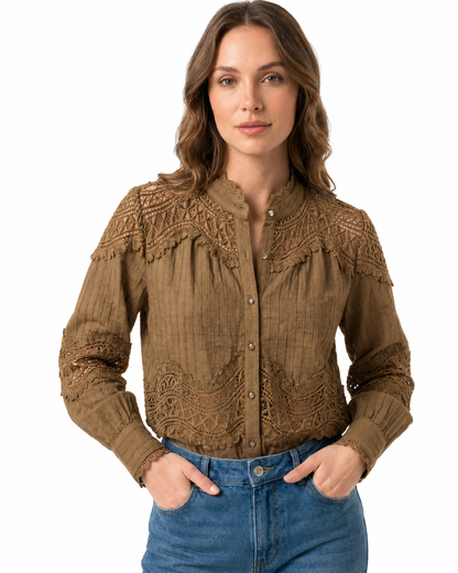 Blusa provence rendada