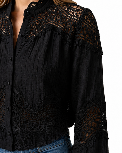 Blusa provence rendada