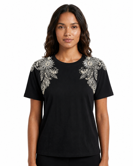 Blusa lumiere bordado duplo