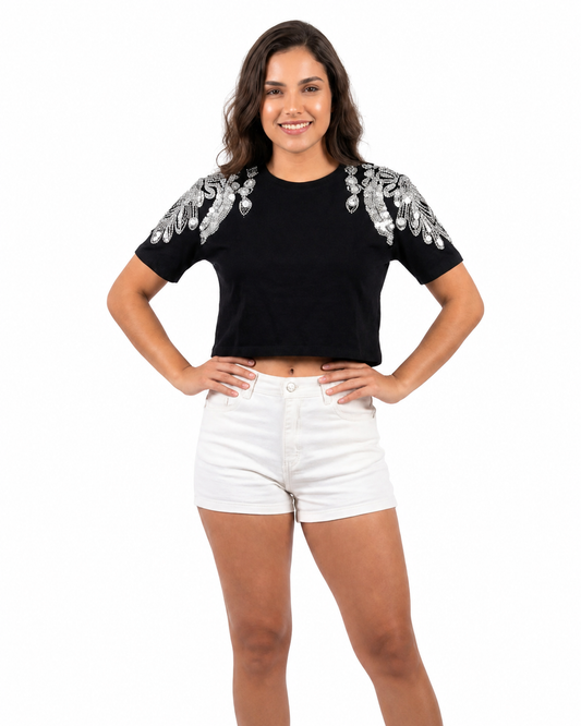 Blusa Royale pedraria