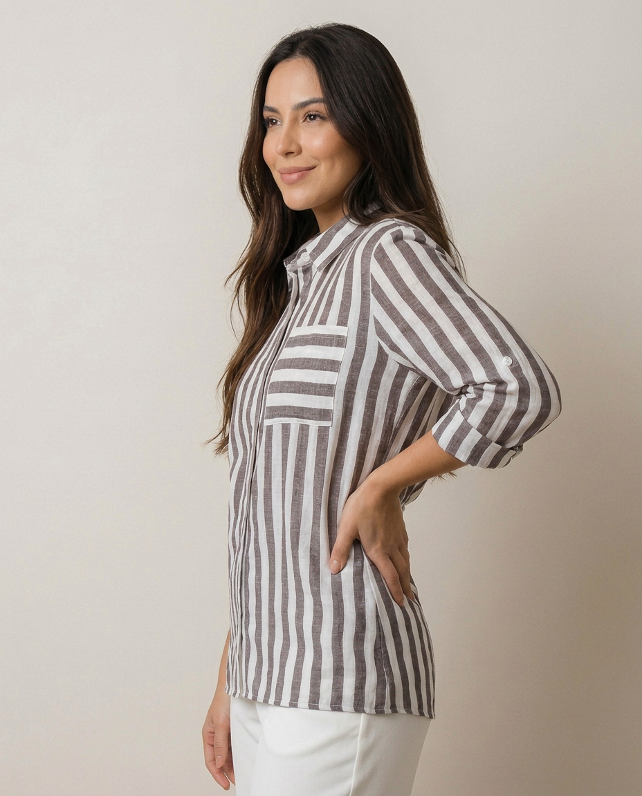 Camisa amalfi listrada - sem laço