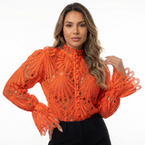 Blusa imperiale rendada