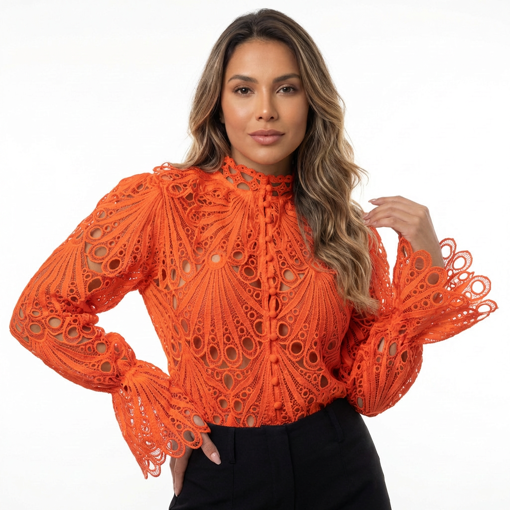 Blusa imperiale rendada