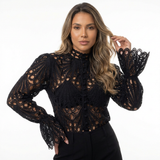 Blusa imperiale rendada