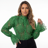 Blusa imperiale rendada