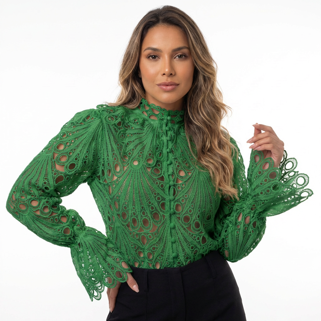 Blusa imperiale rendada