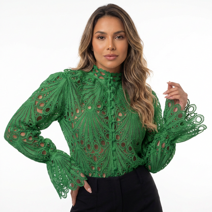 Blusa imperiale rendada