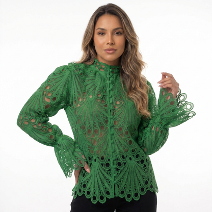 Blusa imperiale rendada